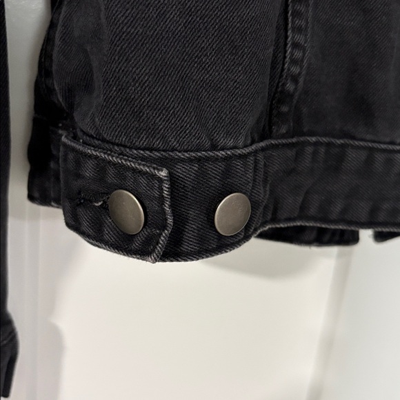 Long Tall Sally - Black denim jacket - Size 6 - Picture 9 of 9